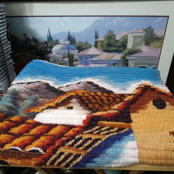 🦙Peruvian Folk Art Wool Handcrafted🦙🦙36"×36" Tapestry,Aspenandes Wall Decor. - Picture 7 of 16